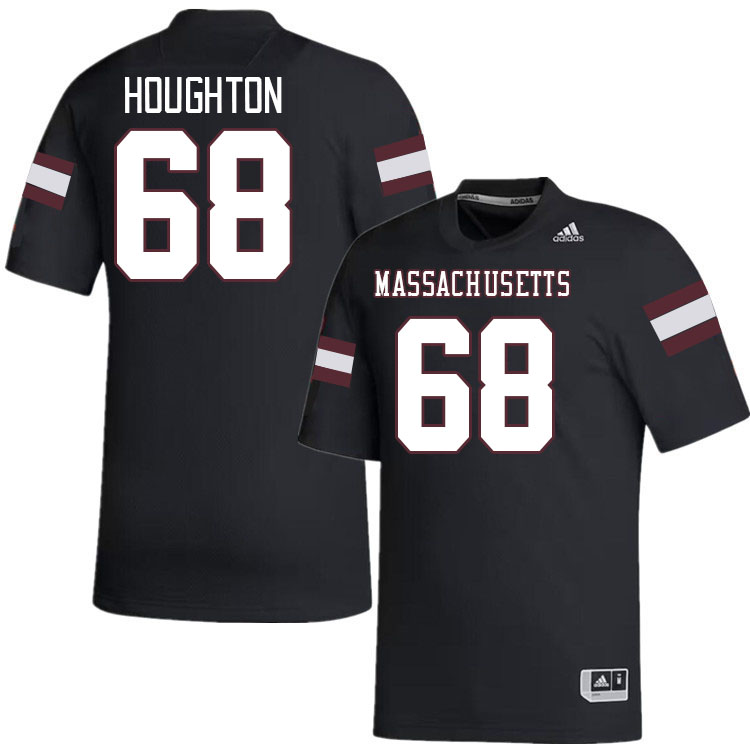 Massachusetts Minutemen #68 Alessandro Houghton College Football Jerseys Stitched-Black